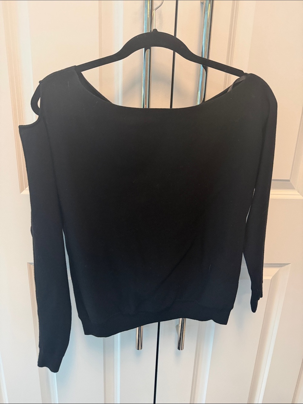 Minnie Rose Black Scoop Neck Sweater